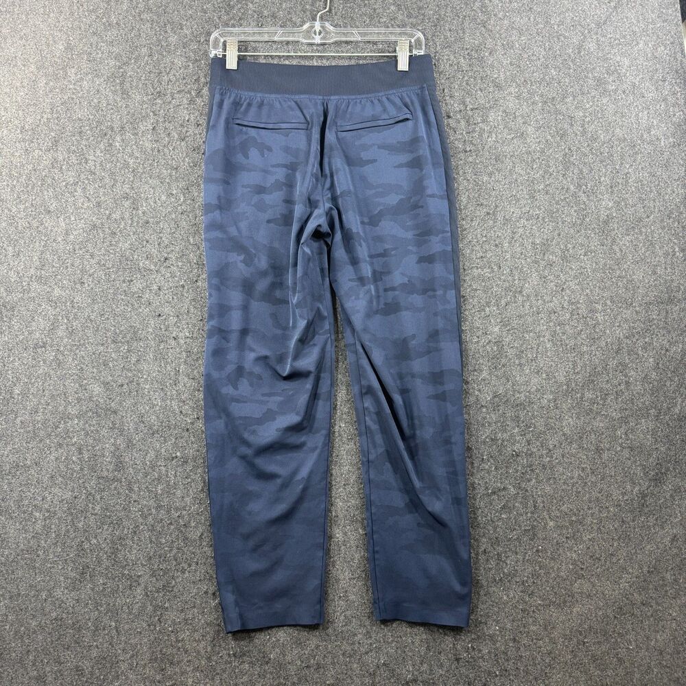 Athleta Brooklyn Camo Pants Women's 2 Petite Blue Navy Joggers Stretch - Picture 7 of 10